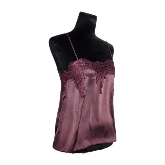 Cami NYC - The Sweetheart Silk Charmeuse Camisole in Aubergine - Picture 2 of 5